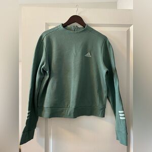 Adidas Crewneck Sweatshirt in Teal Green with Logo